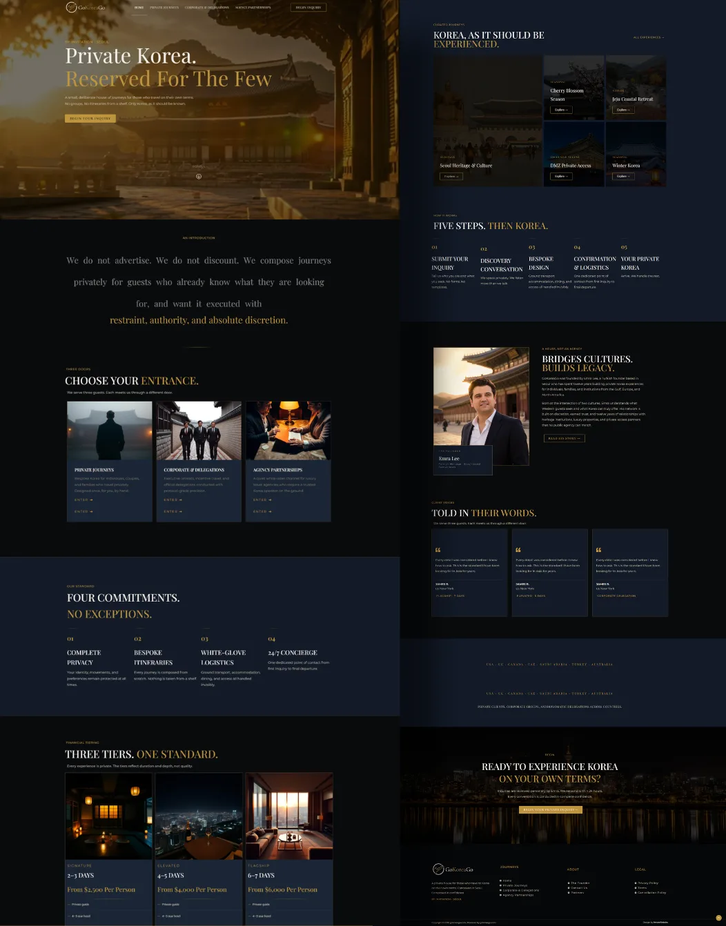 GoKoreaGo luxury travel website redesign